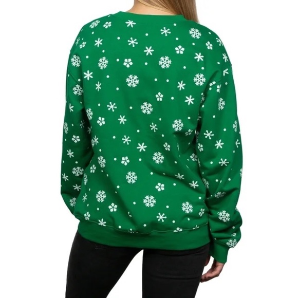 Juniors' Licensed Santa I Know Him Holiday Graphic Light Up Pullover Sweatshirt - Picture 2 of 10